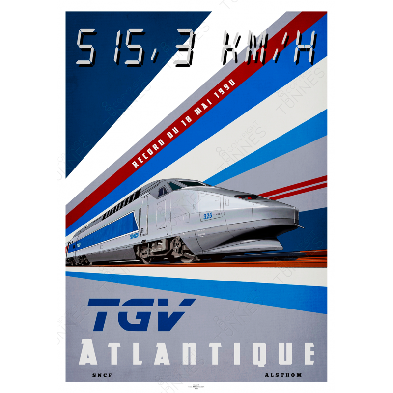 Poster record TGV 1990